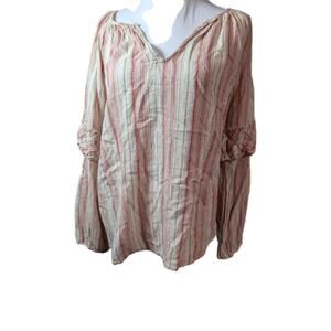 Anthropologie Sanctuary Cottagecore Peasant Boho Blouse Women's Large Shirt Top